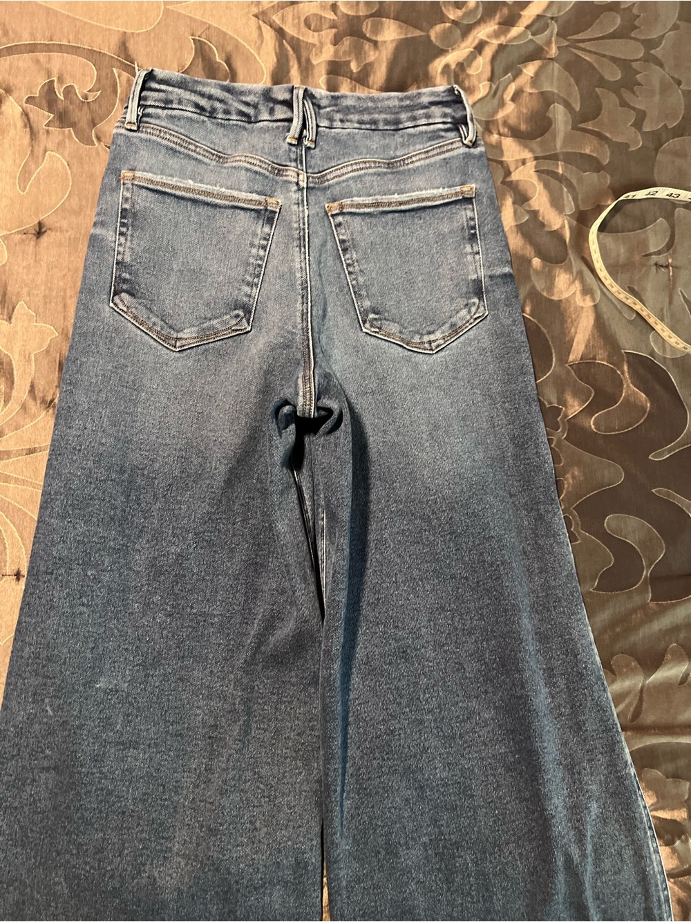 Good American Good Skate Wide Leg High-Rise Blue Women's Jeans Stretch Size 6/28 - Picture 13 of 16